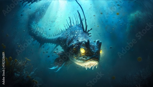 deep underwater creature because there is always a bigger fish in the ocean
