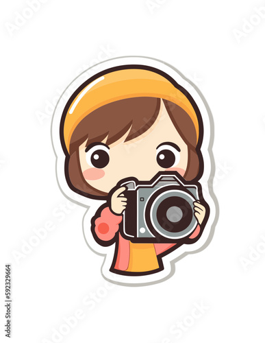 cute cartoon photographer
