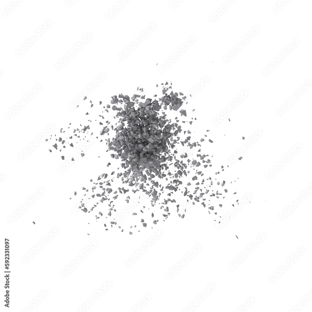 Concrete rock debris isolated transparent background 3d rendering
Concrete rock debris isolated transparent background 3d rendering