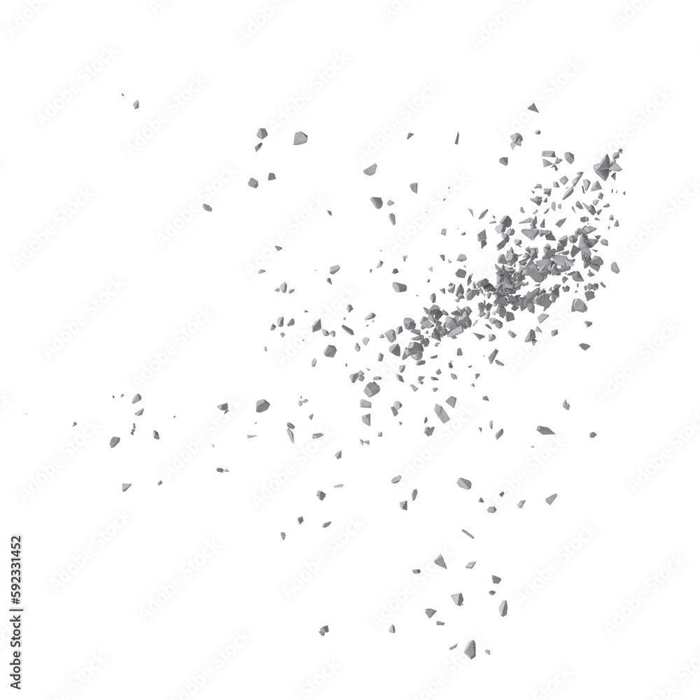 Concrete rock debris isolated transparent background 3d rendering
Concrete rock debris isolated transparent background 3d rendering