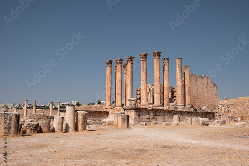 Temple of Artemis inside the archaeological site of Jerash, Jordan, Middle East photo