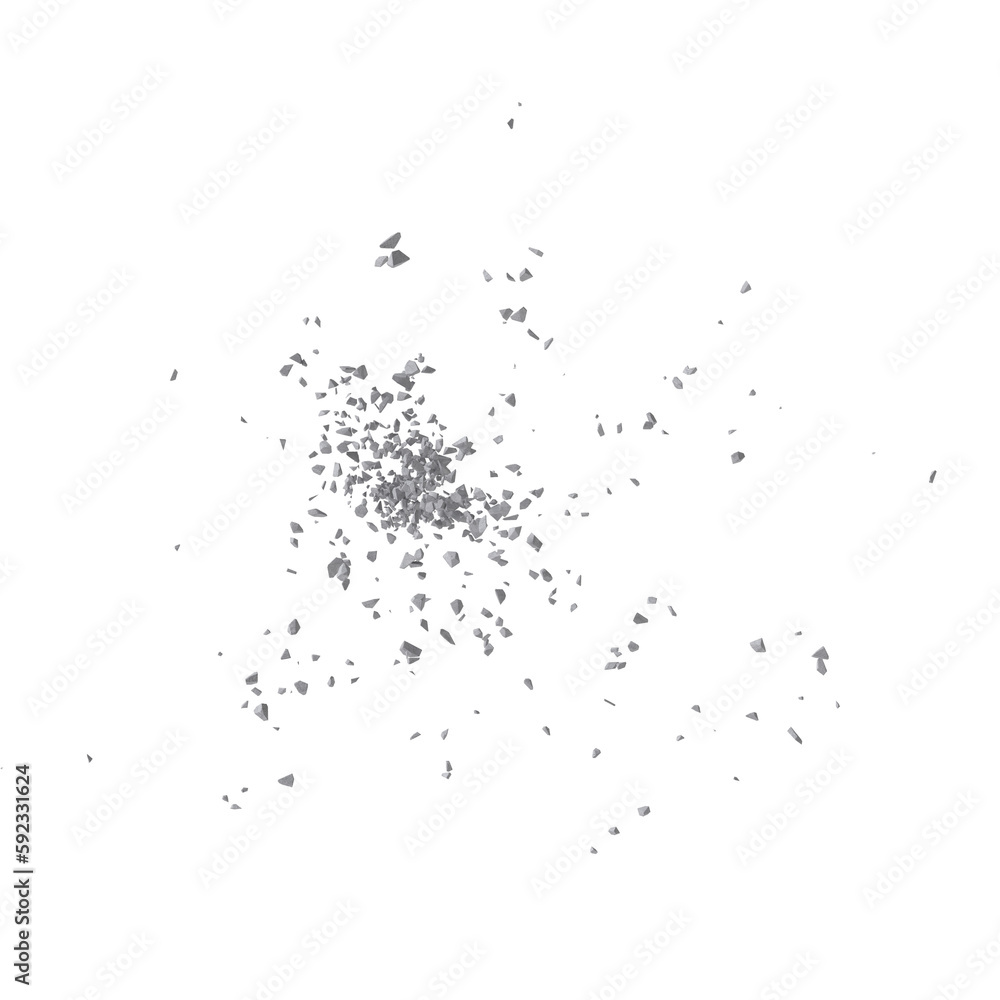 Concrete rock debris isolated transparent background 3d rendering
Concrete rock debris isolated transparent background 3d rendering