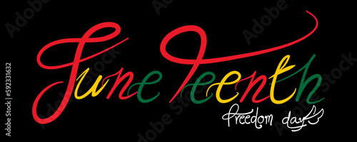 Junteenth freedom day vector design