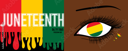 Junteenth freedom day vector design