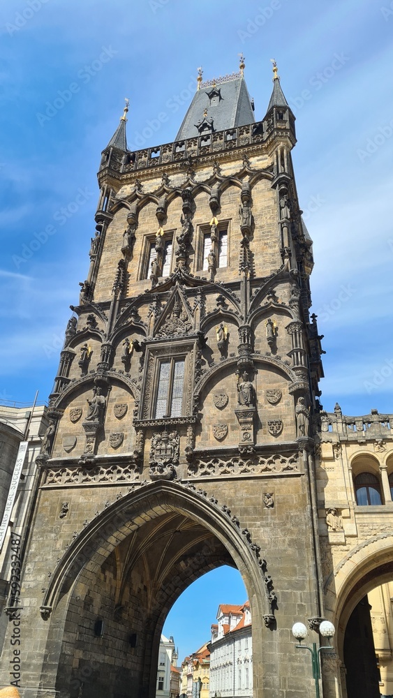 the majestic building of the palace in Prague the majestic building of the palace in Prague