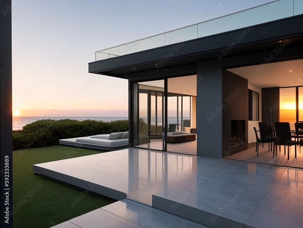 Luxury modern house, generative ai Luxury modern house, generative ai