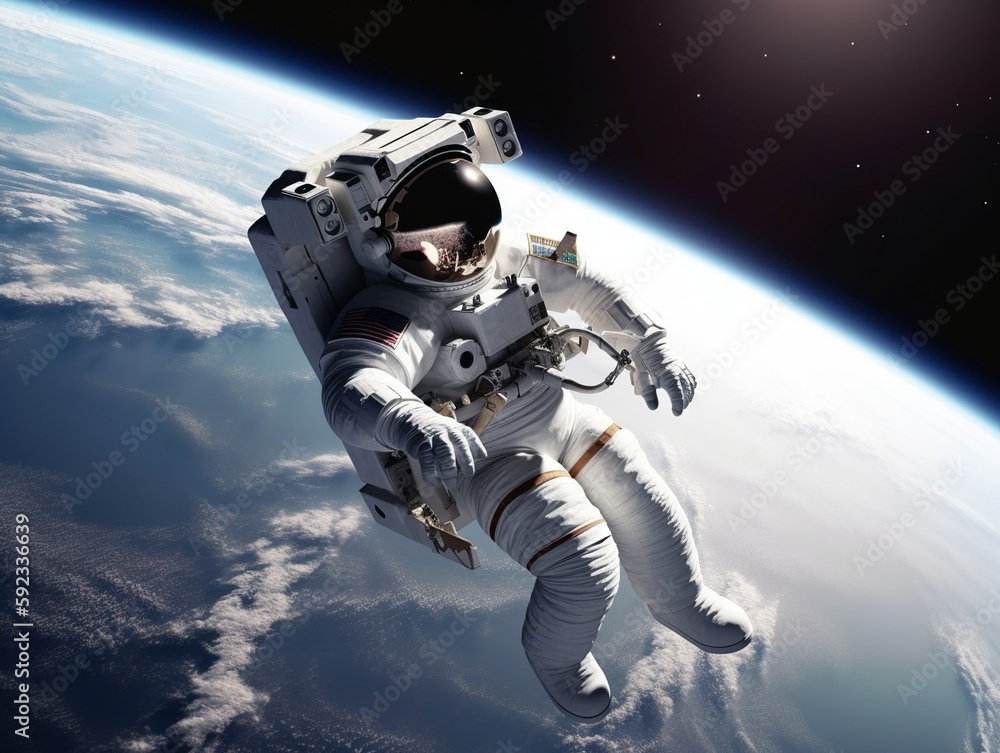 An astronaut conducting a successful spacewalk An astronaut conducting a successful spacewalk
