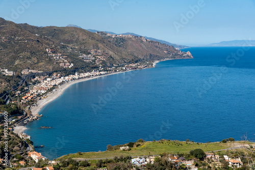 Fototapeta Naklejka Na Ścianę i Meble -  view of the Ionian sea in Sicily