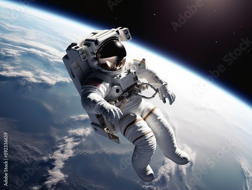 An astronaut conducting a successful spacewalk