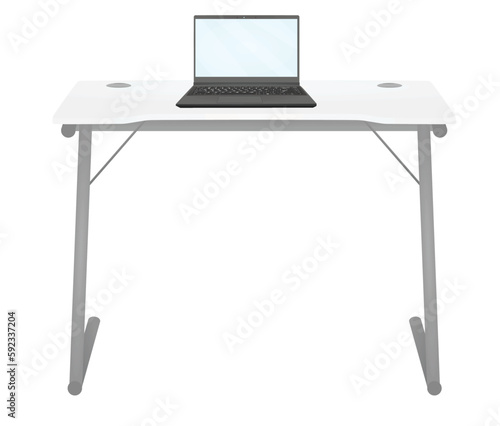 Office  computer table. vector illustration