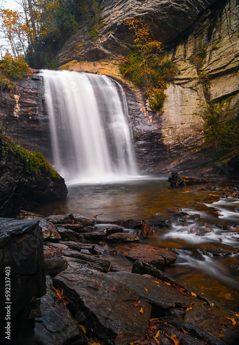 waterfall in autumn