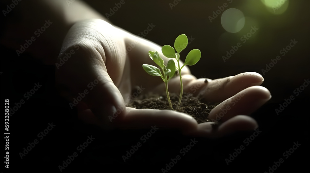 A plant growing from a human hand is a powerful visual representation of the interconnectedness of humans and nature, and the potential for growth and renewal. A plant growing from a human hand is a powerful visual representation of the interconnectedness of humans and nature, and the potential for growth and renewal.