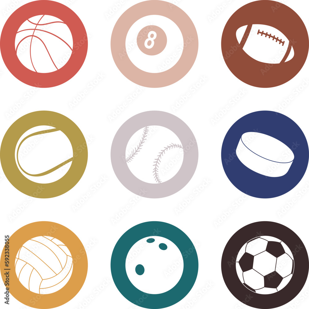 Obraz premium Vector of the Balls elements