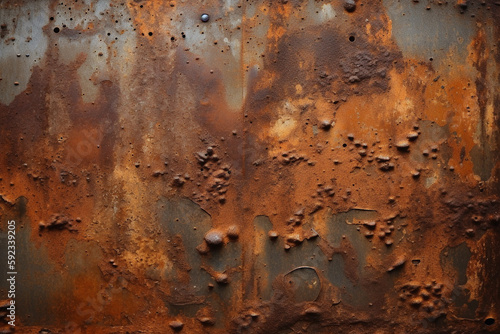 Rusted metal texture, Created using generative AI tools.