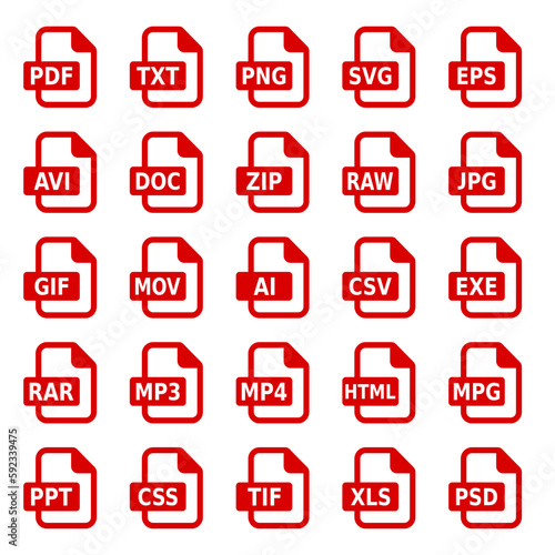Format dokumentu - zestaw ikon