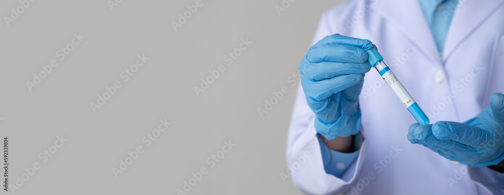 Close up view of Medical or scientific researcher Working With Tubes In Laboratory. Close up view of Medical or scientific researcher Working With Tubes In Laboratory.