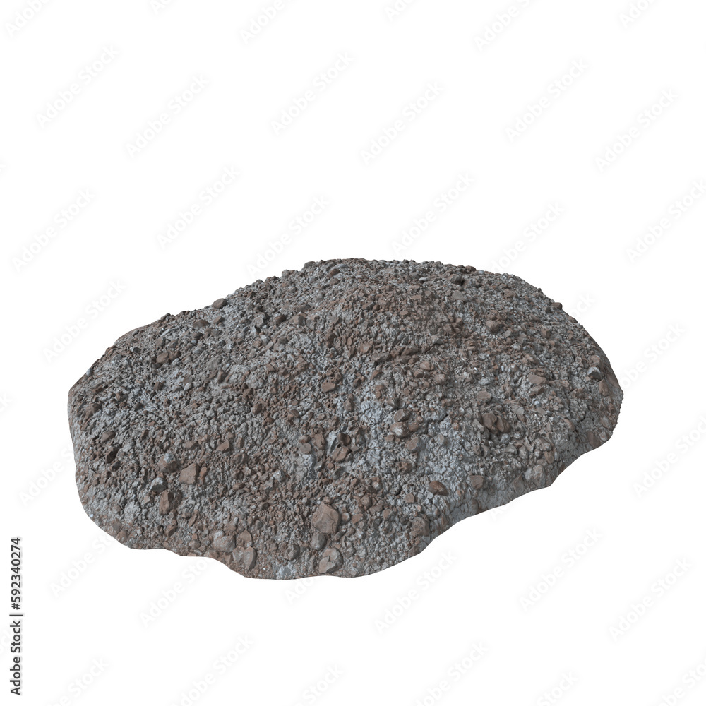 Heap of rubble and debris isolated transparent background 3d rendering
Heap of rubble and debris isolated transparent background 3d rendering