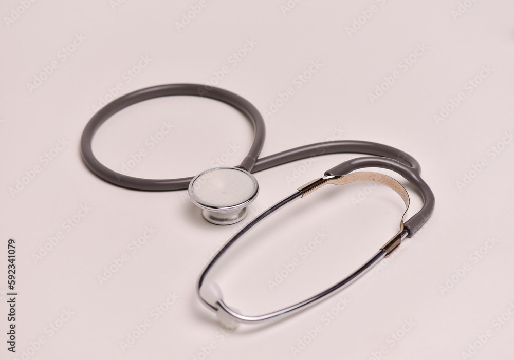 Stethoscope on white background. Health care concept, disease treatment, medical Stethoscope on white background. Health care concept, disease treatment, medical