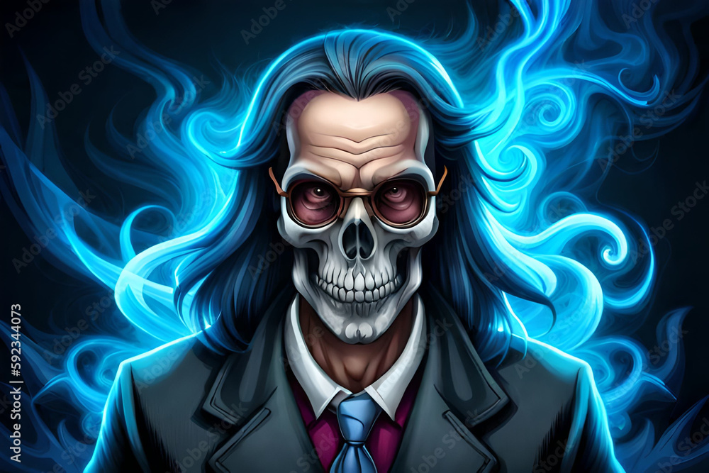 Skull with vaping smoke Traits. Skull with vaping smoke Traits.