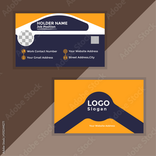 creative and modern business card template.double sided business card template. Corporate Business Card Layout with Blue Accents. professional business card template
