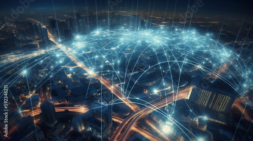 5G network, Wireless technology, Communication. Generative AI.