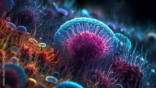 a close up of a bunch of cells photo