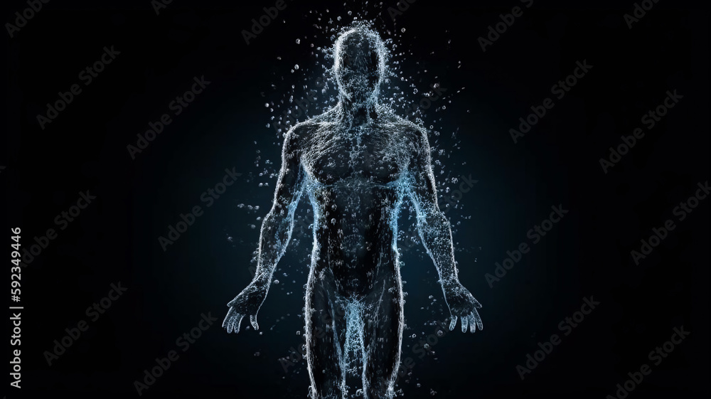 a human body made of water Stock Illustration | Adobe Stock