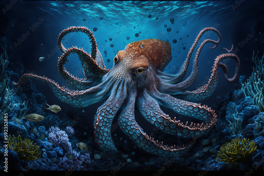 octopus in the sea 