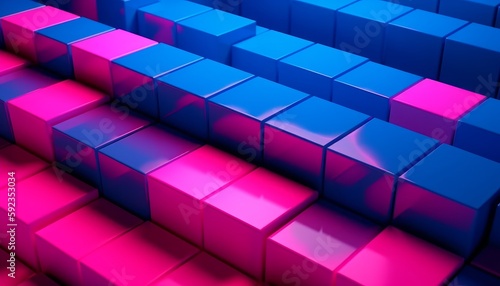 Obraz na płótnie Abstract Background with Cubes Generative AI