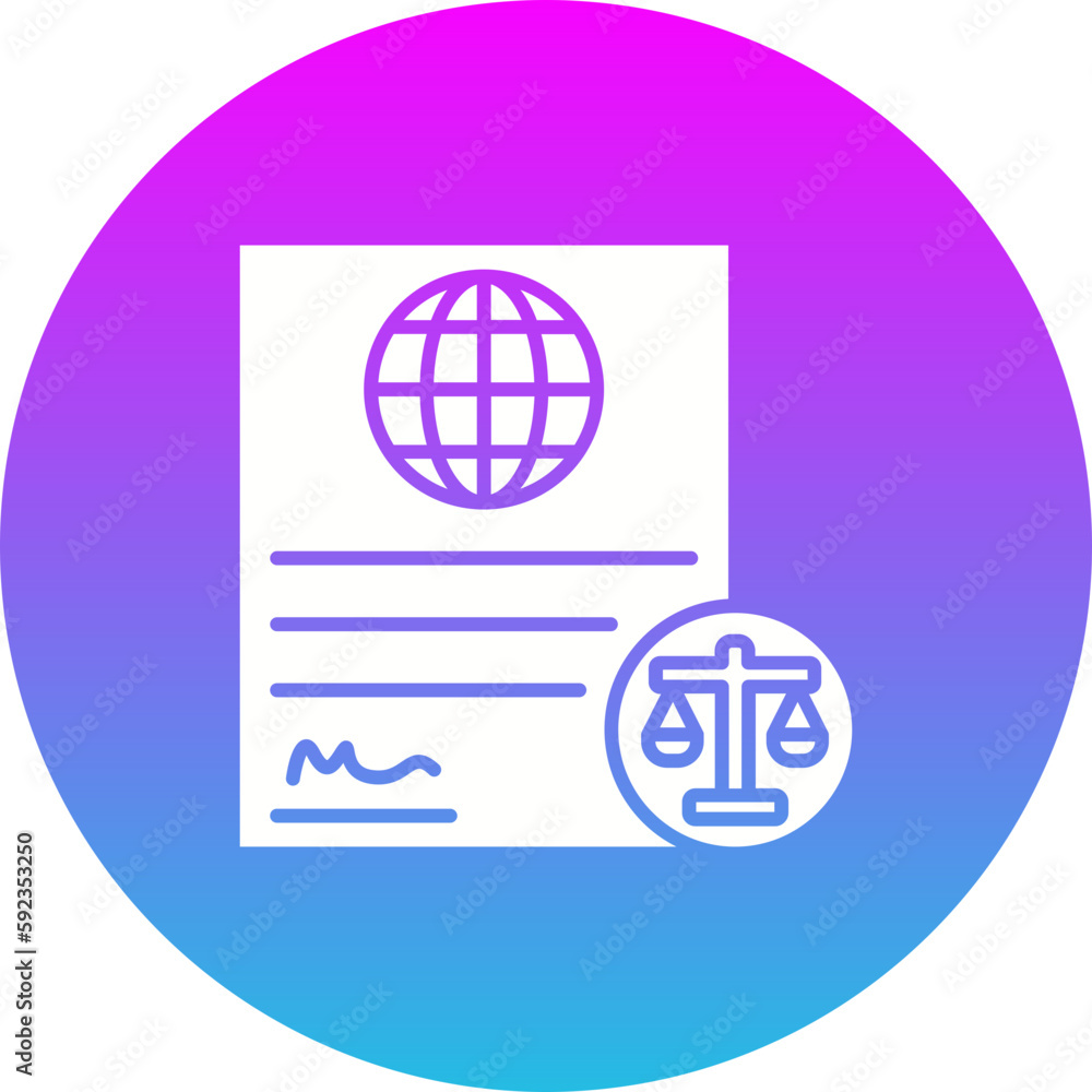Employment Gradient Circle Glyph Inverted Icon Employment Gradient Circle Glyph Inverted Icon