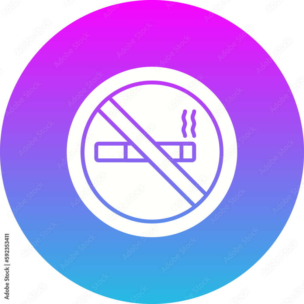 No smoke Gradient Circle Glyph Inverted Icon No smoke Gradient Circle Glyph Inverted Icon
