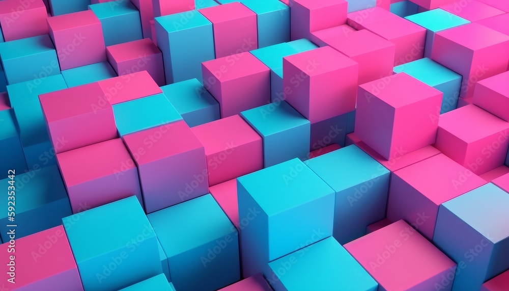 Abstract Background with Cubes Generative AI Abstract Background with Cubes Generative AI
