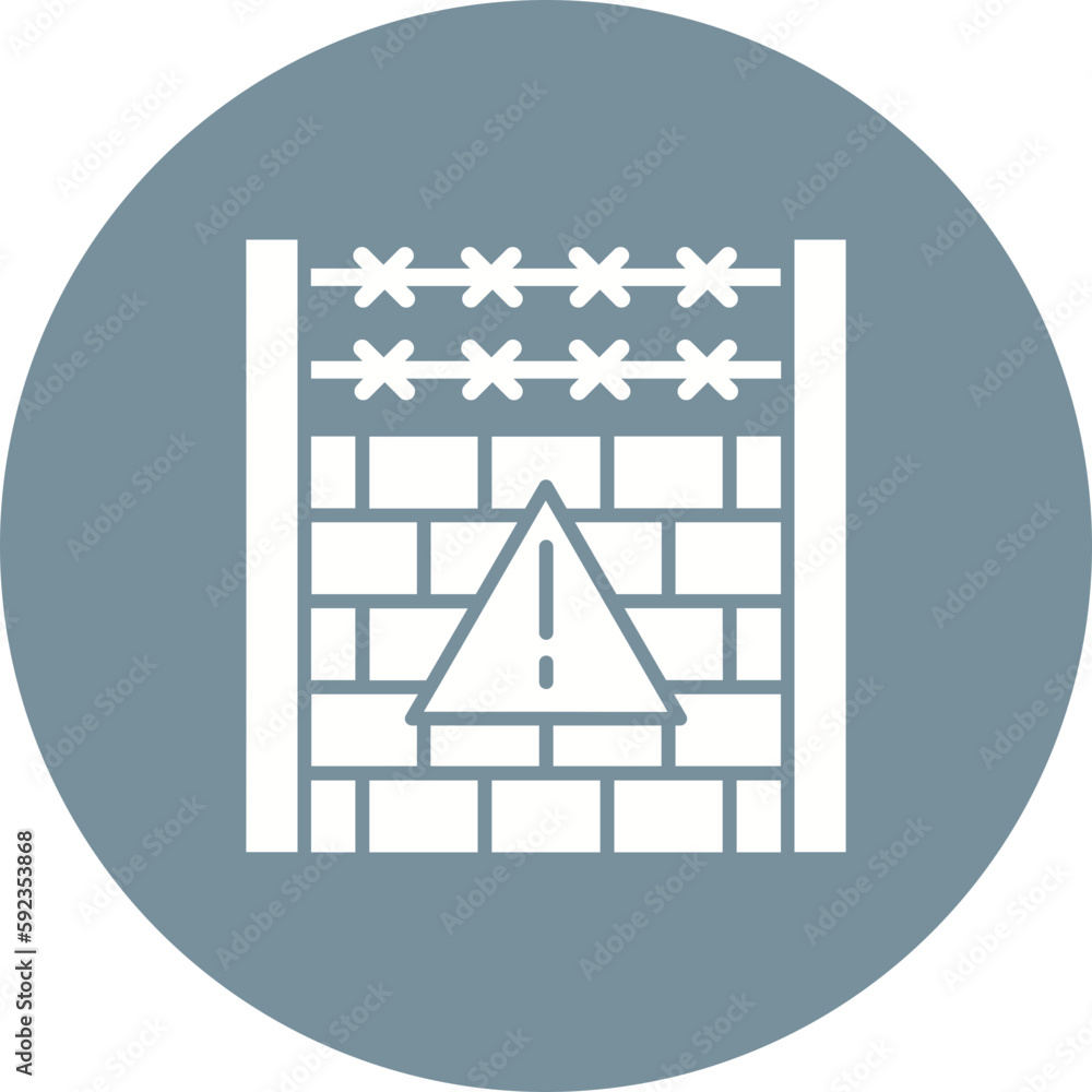 Fototapeta premium Border Multicolor Circle Glyph Inverted Icon