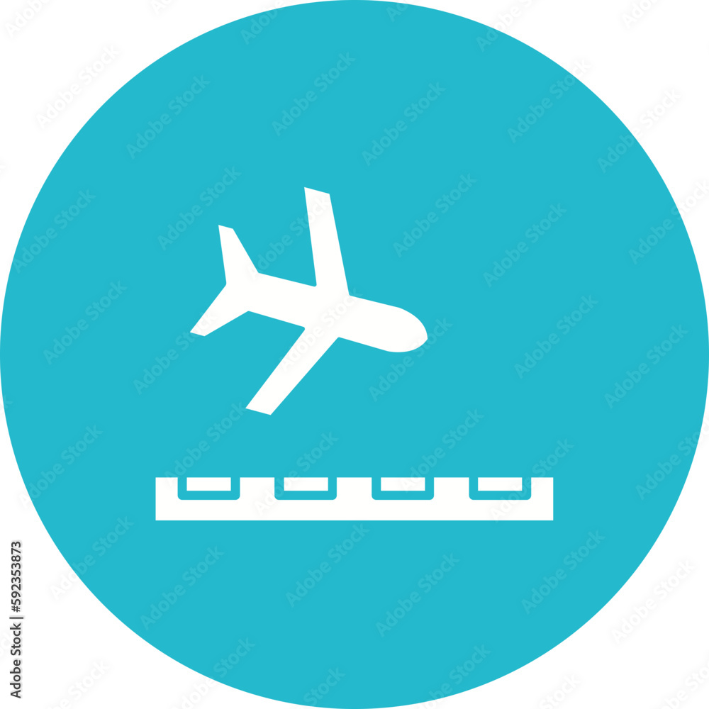 Landing Multicolor Circle Glyph Inverted Icon Landing Multicolor Circle Glyph Inverted Icon
