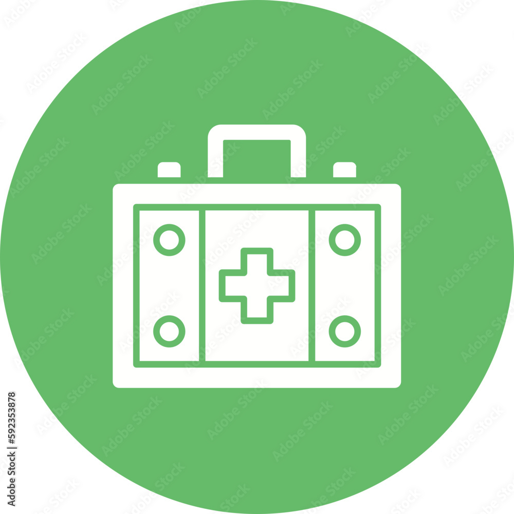 First aid kit Multicolor Circle Glyph Inverted Icon First aid kit Multicolor Circle Glyph Inverted Icon