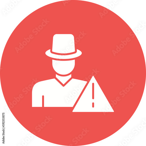 Outsider Multicolor Circle Glyph Inverted Icon