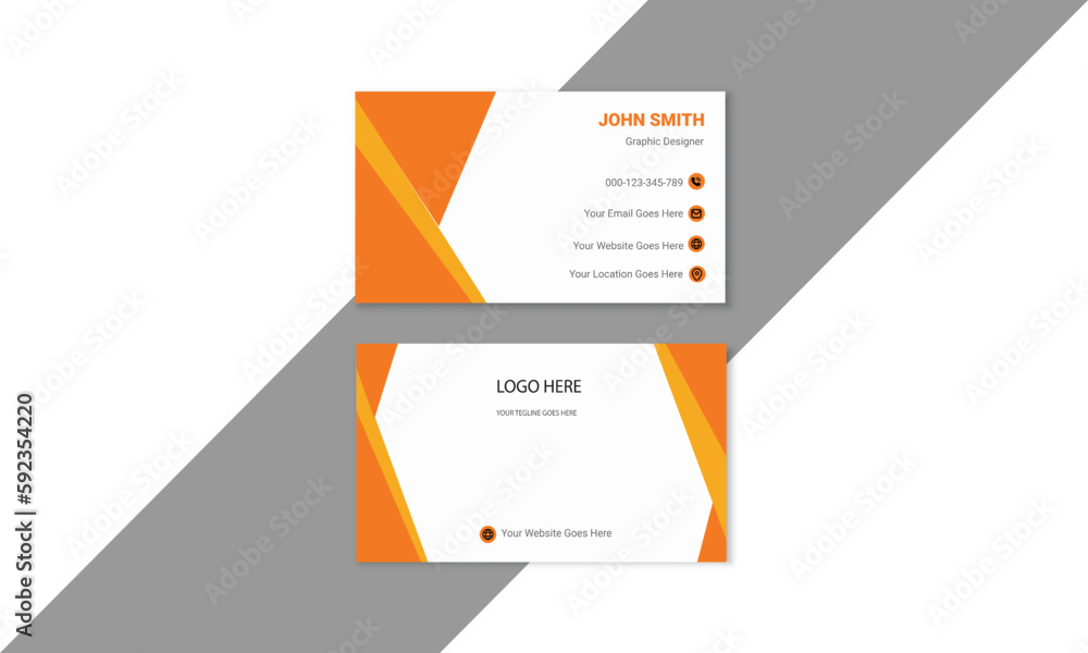 24. Double-sided creative modern business card template. Horizontal and vertical layout. Vector illustration. Striped Optical Illusion Business Card.