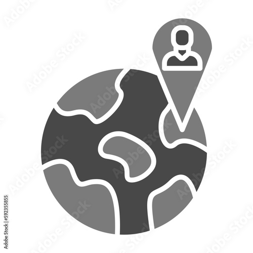 Citizenship Greyscale Glyph Icon