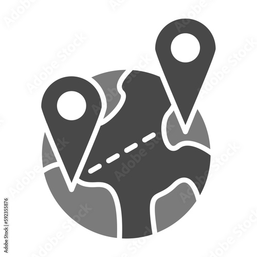 Migration Greyscale Glyph Icon