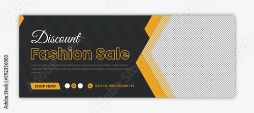 Fashion sale social media facebook cover template