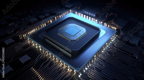  Artificial Intelligence concept CPU quantum computing, 8k, epic, realistic, photography, generative ai