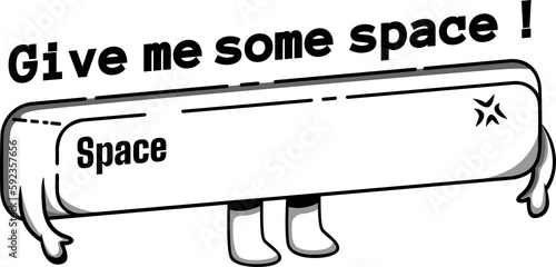 Give Me Some Space, Space and Astronaut Typography Quote Design for T-Shirt, Mug, Poster or Other Merchandise.
