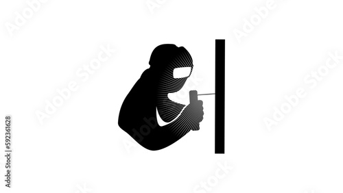 Welder silhouette