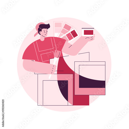 House renovation abstract concept vector illustration. Property remodeling ideas and tips, construction services, potential buyer, house listing, renovation design project abstract metaphor.