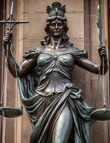 Lady Justice, America, Independence, Graphic Resource, Logo, T Shirt Design. Generative AI