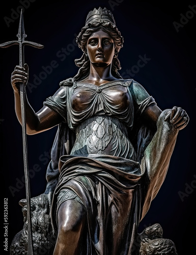 Lady Justice, America, Independence, Graphic Resource, Logo, T Shirt Design. Generative AI