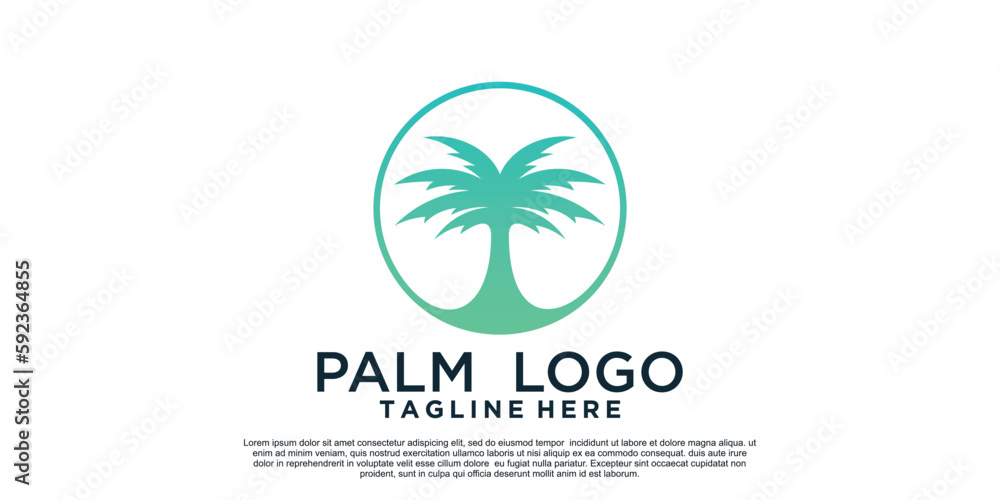 Palm logo design with unique concept Premium Vector Part 1