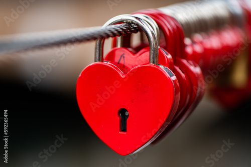 heart shaped padlock