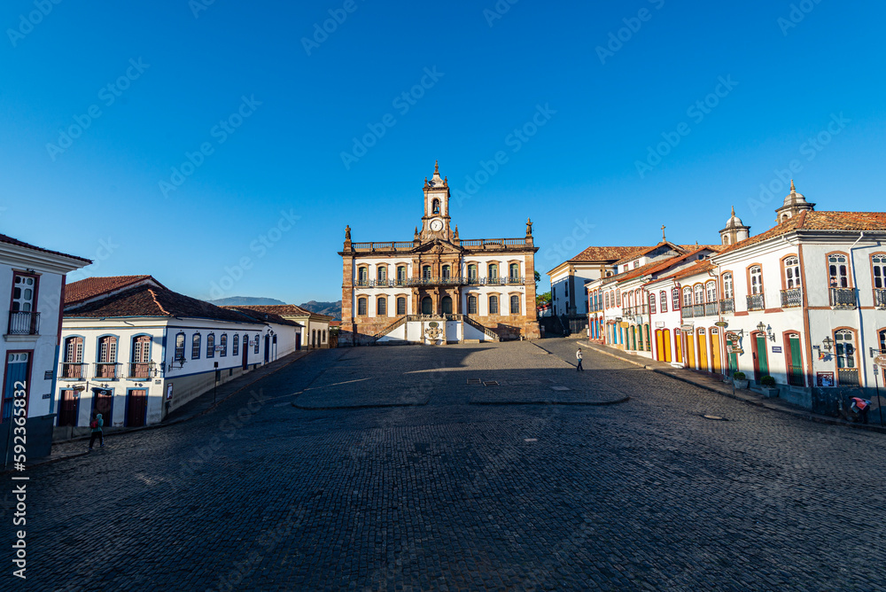 Tiradentes Square, Ouro Preto Historic baroque city, Minas Gerais, Brazil
