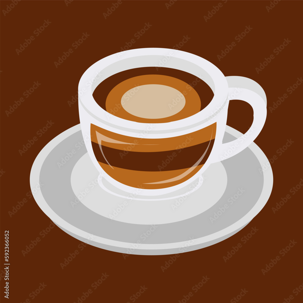 espresso macchiato, coffee drink with foamed milk espresso macchiato, coffee drink with foamed milk
